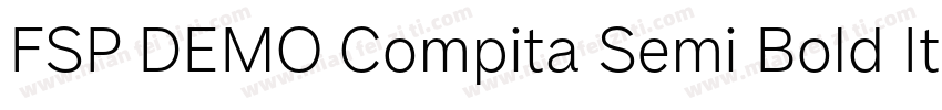 FSP DEMO Compita Semi Bold Italic字体转换